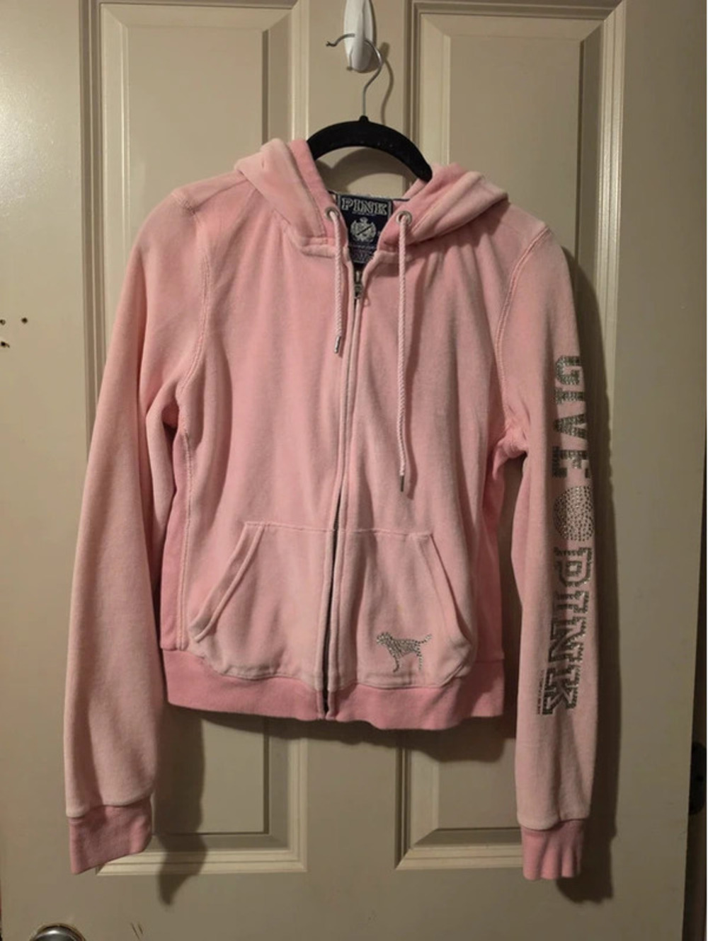Victoria's Secret Pink Velour Hoodie M